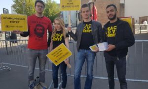 Read more about the article Students For Liberty protestieren gegen Einweihung der Marx-Statue in Trier